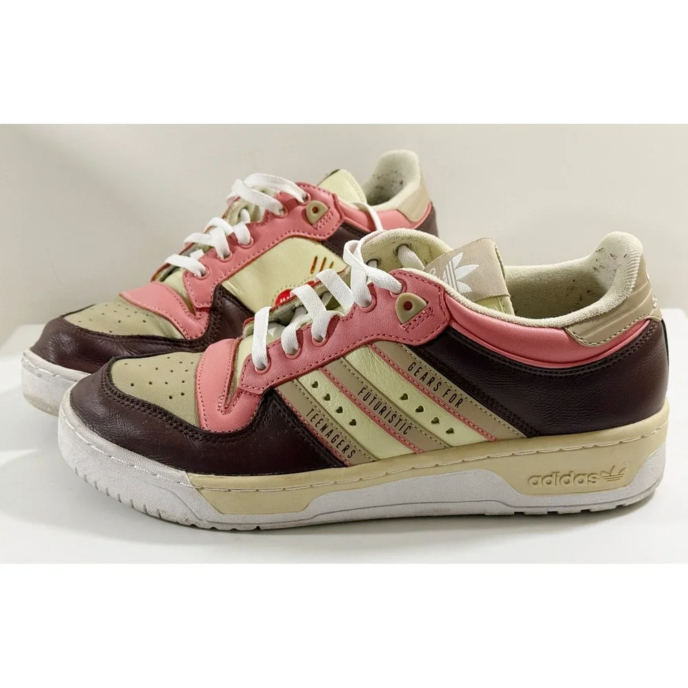Adidas Human Made Rivalry Low Mens 10 Brown Pink Gears For Futuristic Teenagers